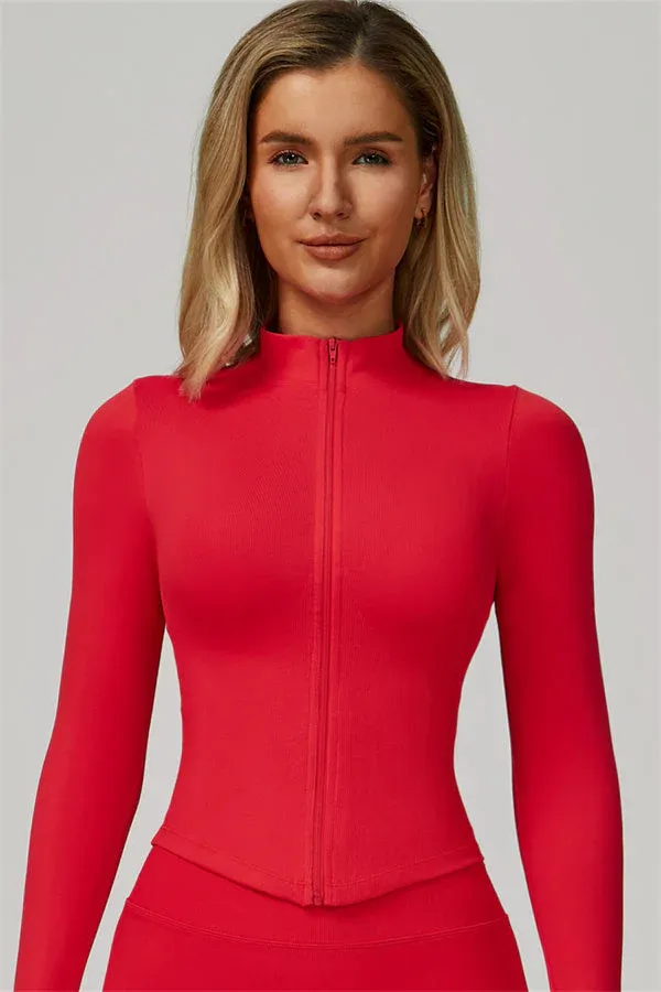 ⏰Limited-Time Sale💥Women's Solid Criss Cross Crop Tank Top & High Waist Leggings & Zip Up Crop Jacket Tracksuit Set