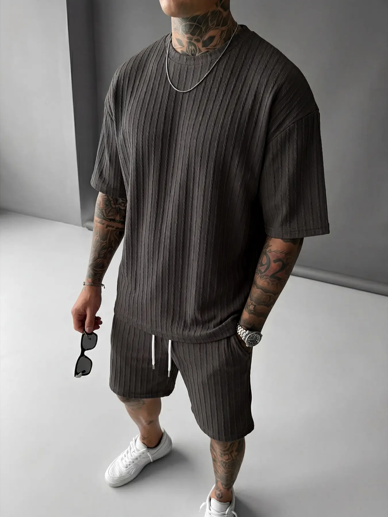 ⚡FINAL SALE⚡Men's Summer Casual Set - Breathable Tee & Drawstring Shorts