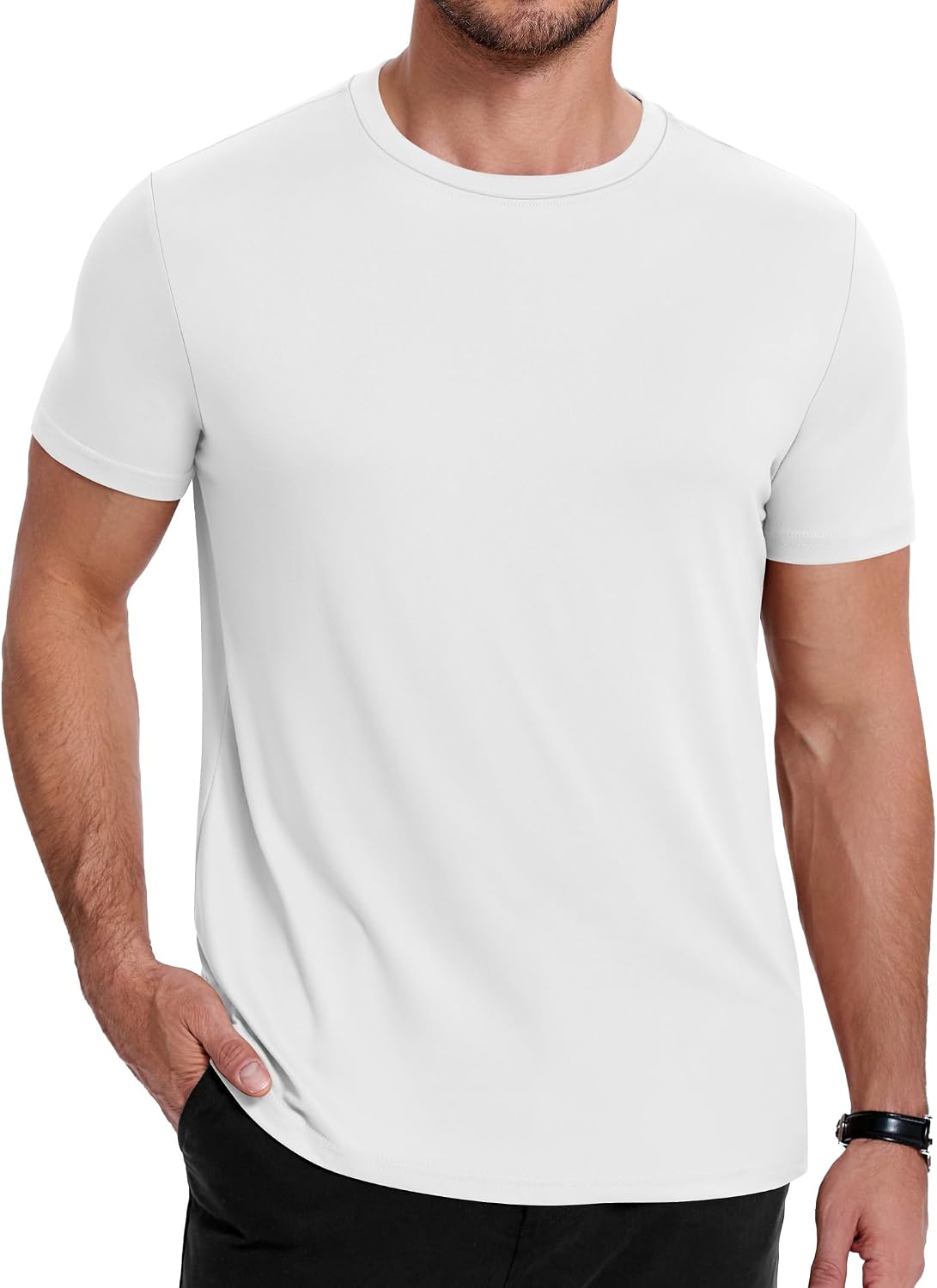 Men's short-sleeved crew neck casual summer basic T-shirt
