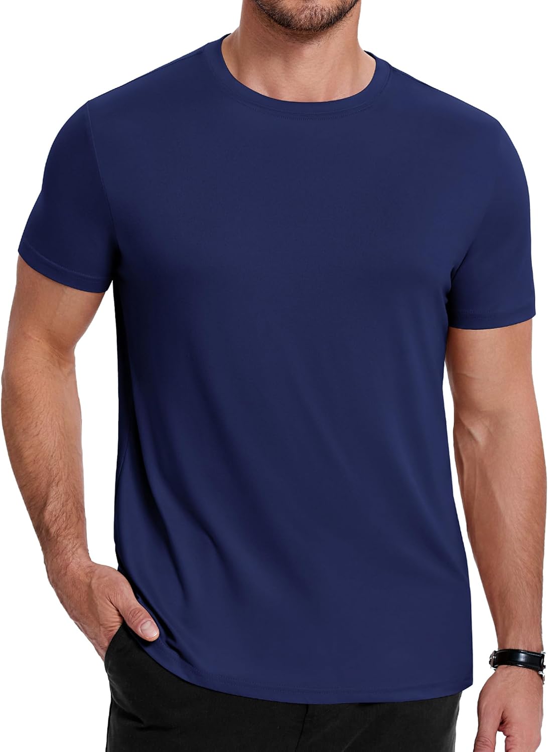 Men's short-sleeved crew neck casual summer basic T-shirt
