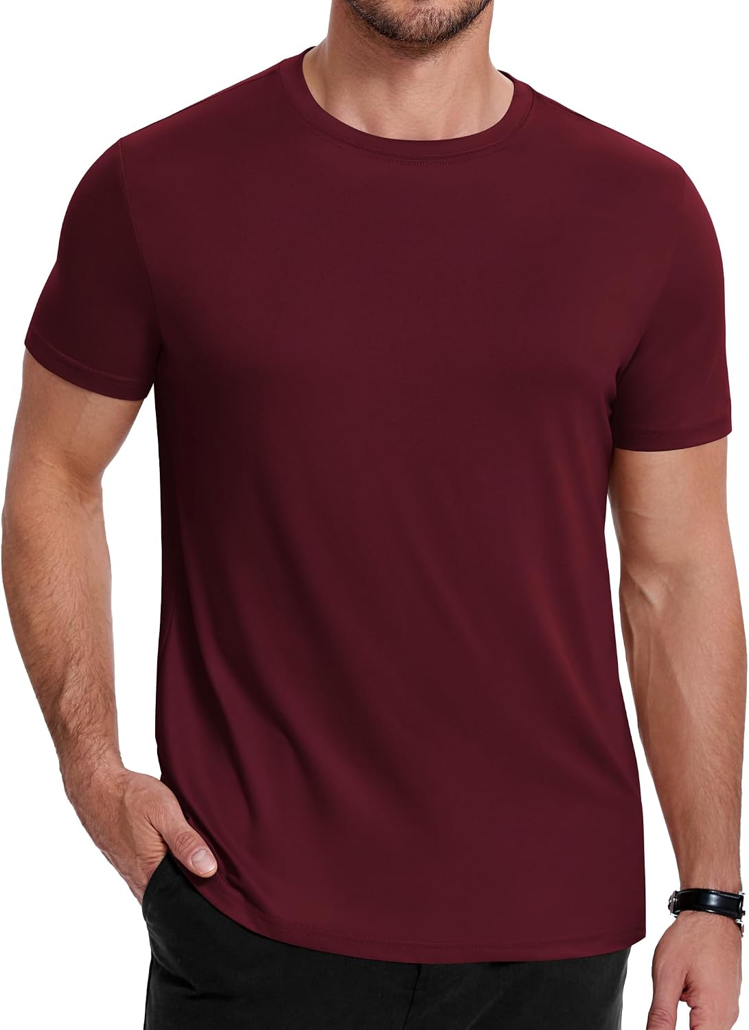 Men's short-sleeved crew neck casual summer basic T-shirt