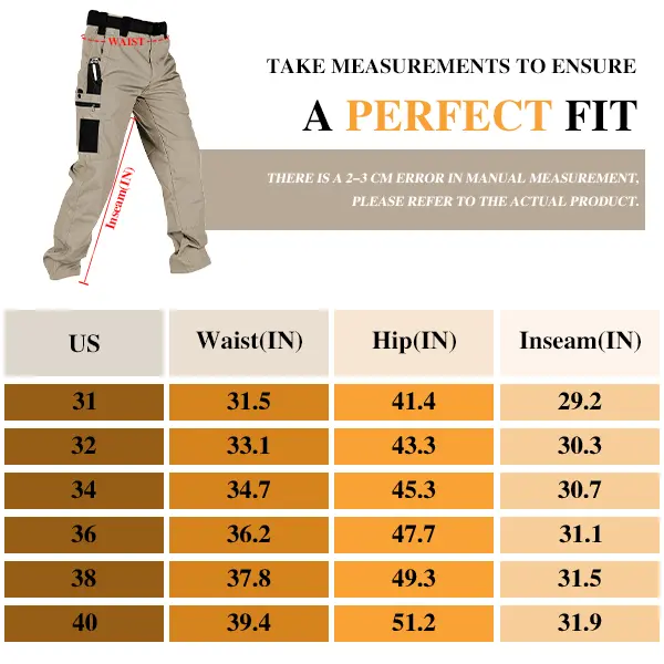 HOMUG Men's Tactical Work Pants - Durable & Versatile