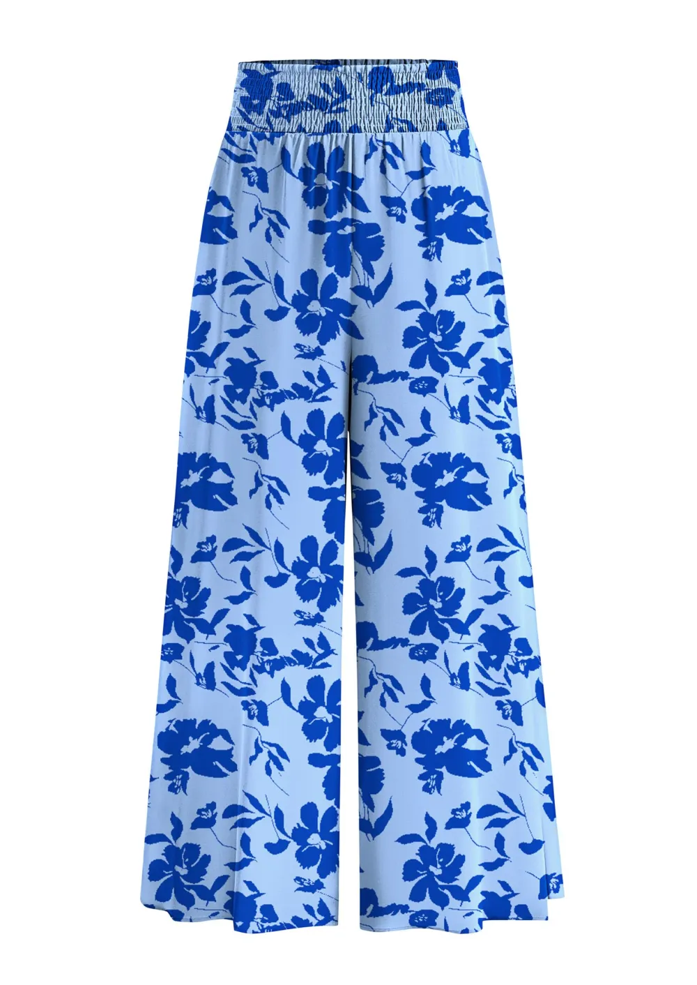 Casual Elastic High WaistedPockets Boho Beach Wide LegPalazzo Pants