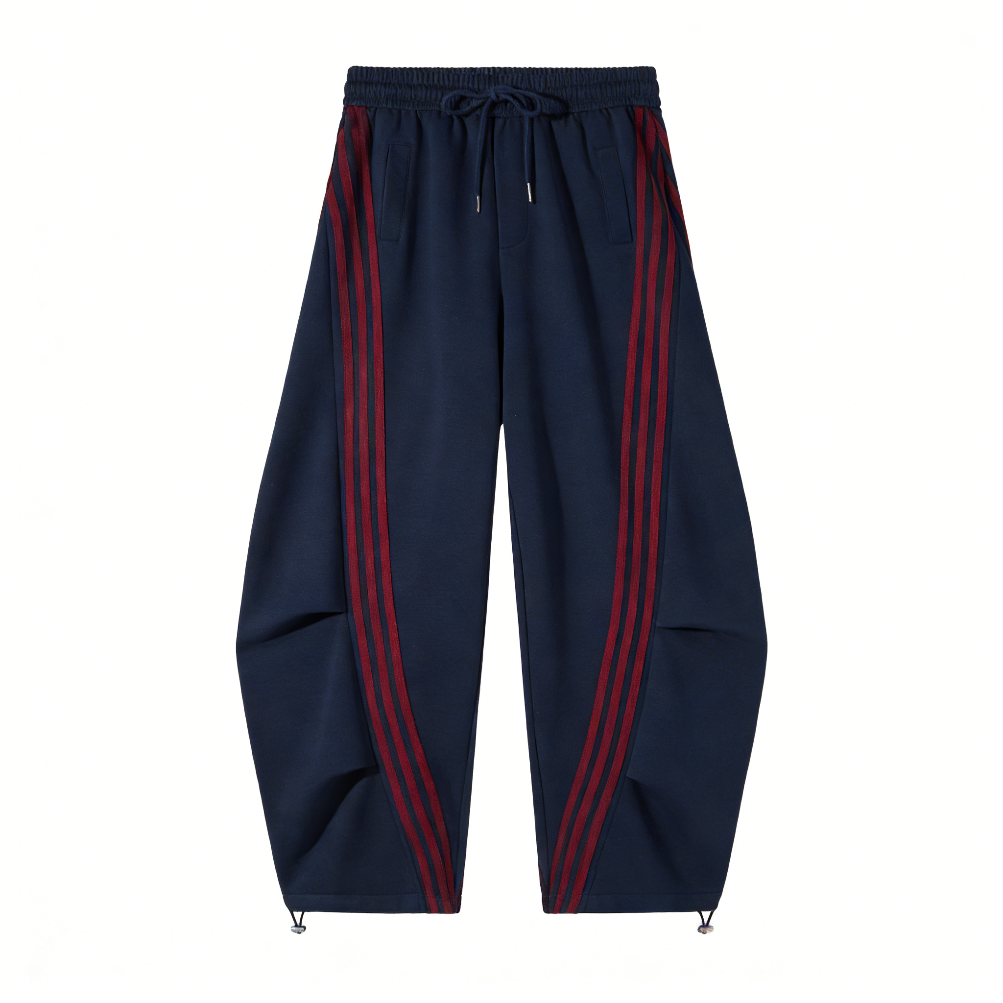 Loose Wide Leg Striped Track Pants