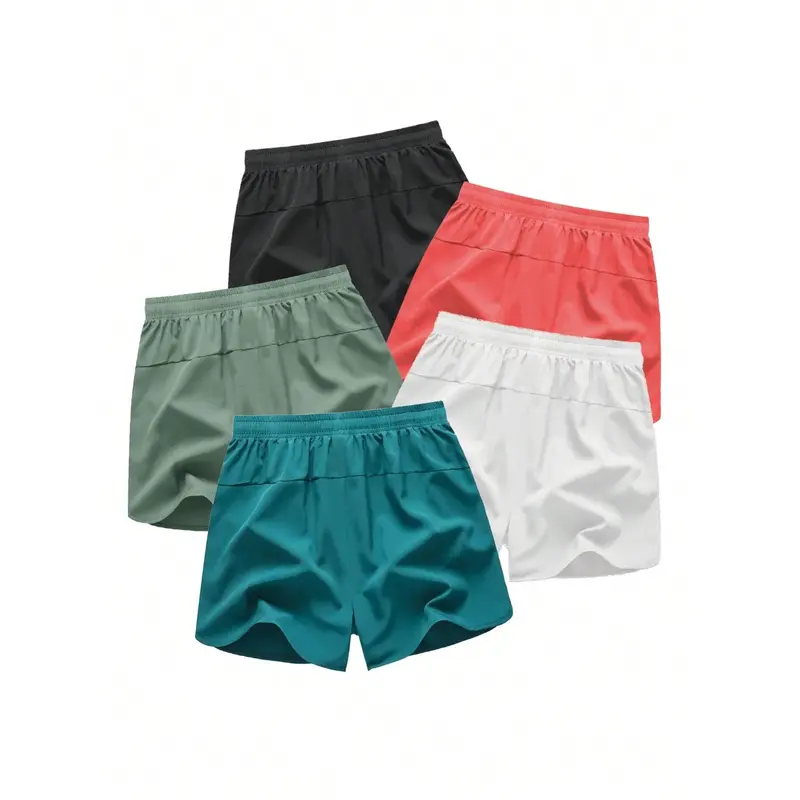 5-piece summer men's thin fabric breathable quick drying beach shorts