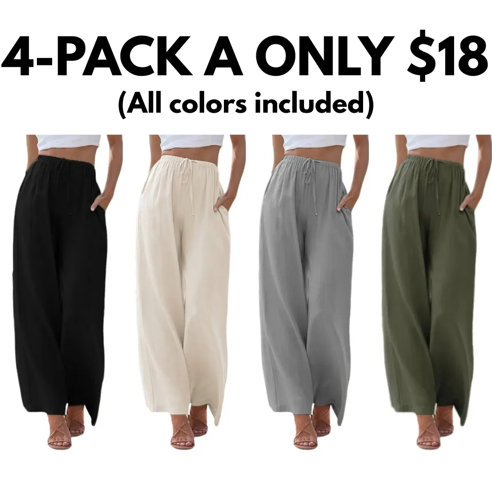 🔥Last Day 89% OFF🔥Women’s Cotton Linen Wide Leg Pants
