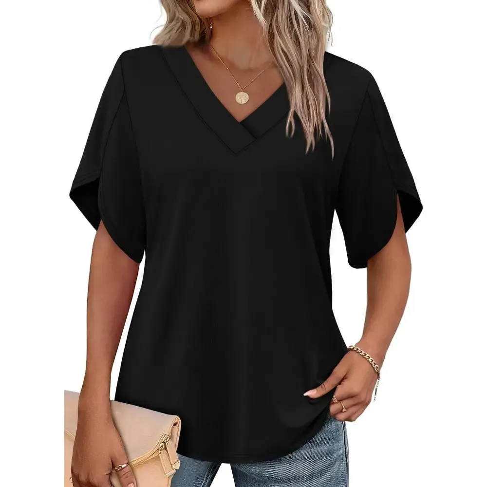 Women's V-neck cropped top