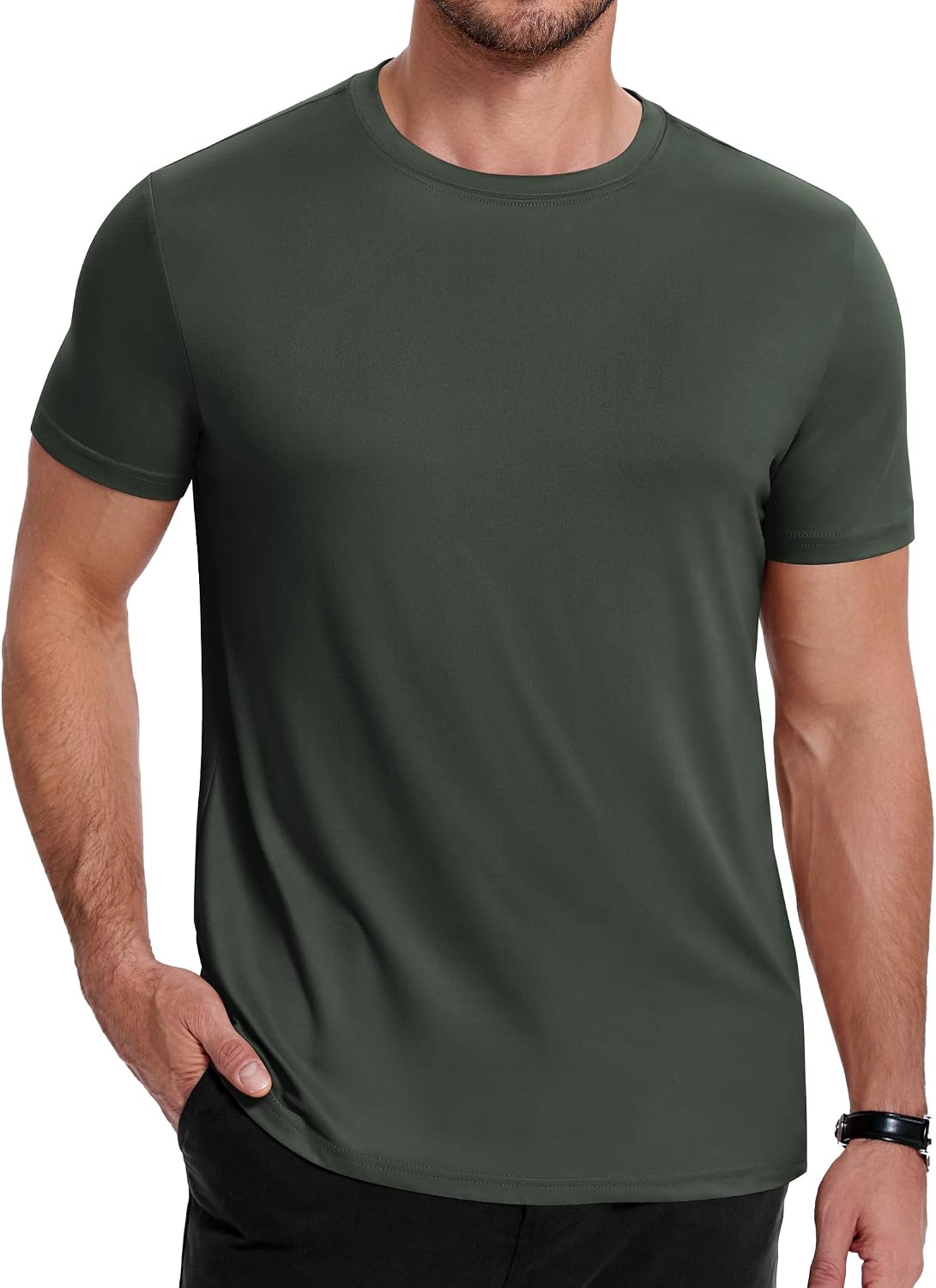 Men's short-sleeved crew neck casual summer basic T-shirt