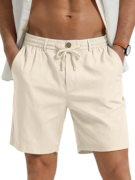 Pantalones cortos de lino para hombre