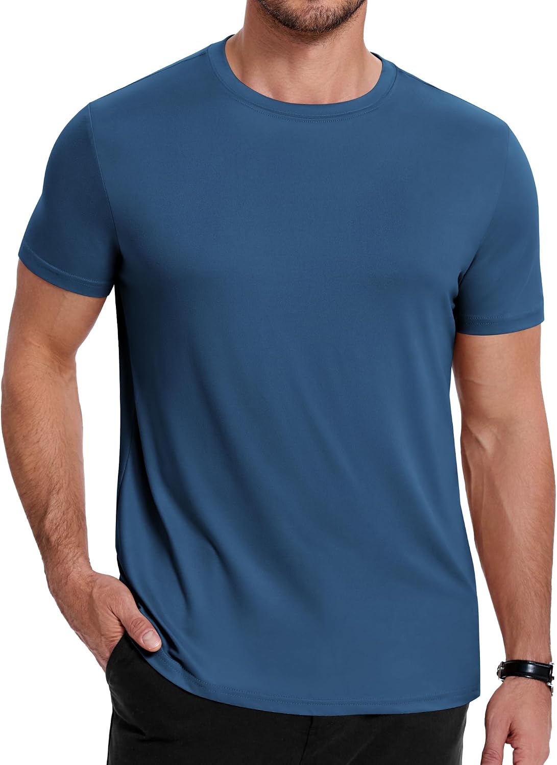 Men's short-sleeved crew neck casual summer basic T-shirt
