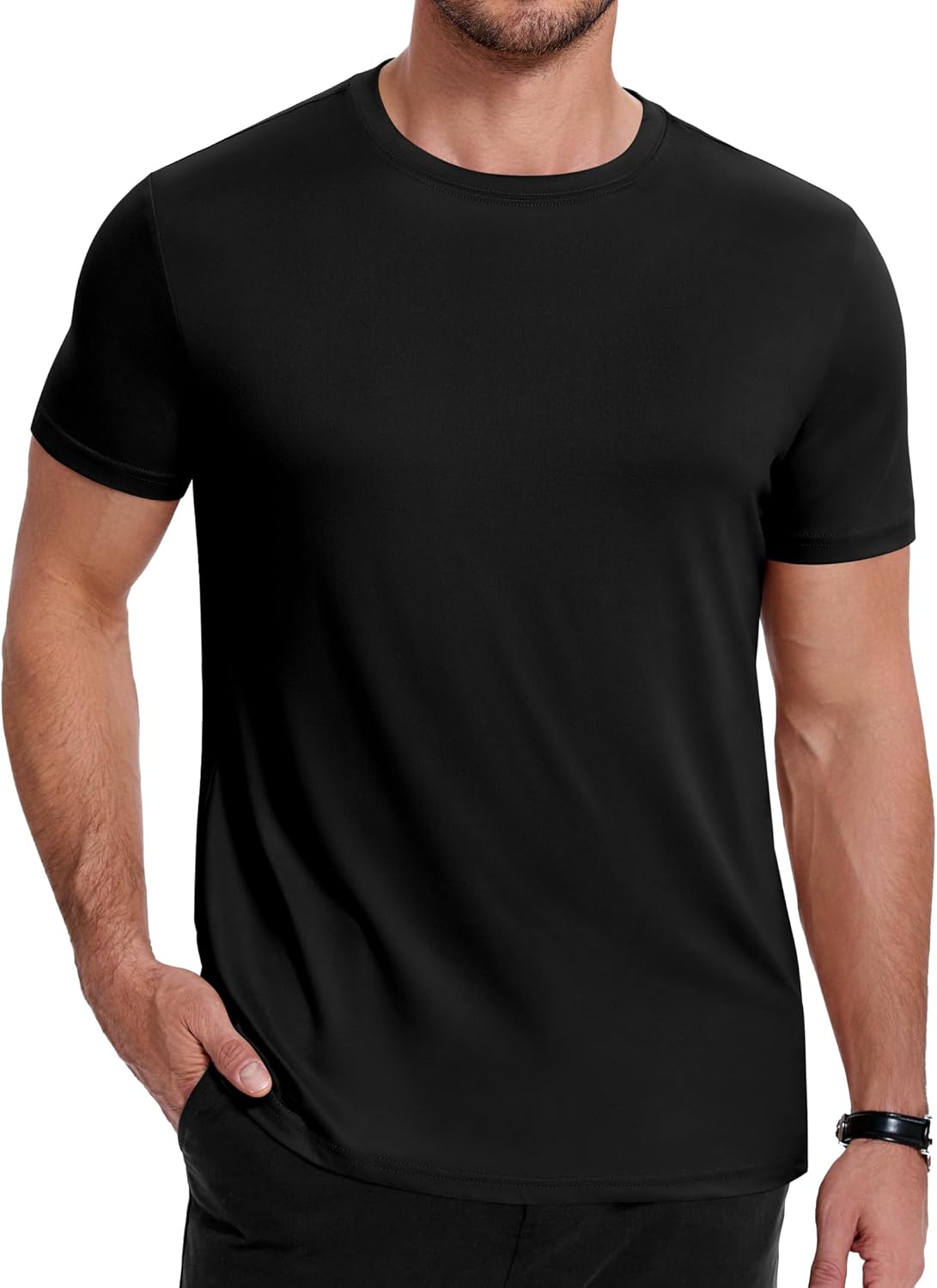 Men's short-sleeved crew neck casual summer basic T-shirt