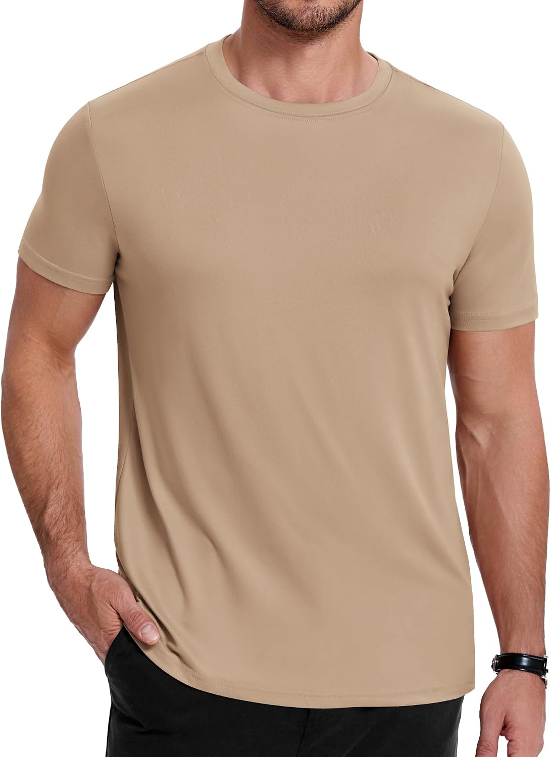 Men's short-sleeved crew neck casual summer basic T-shirt