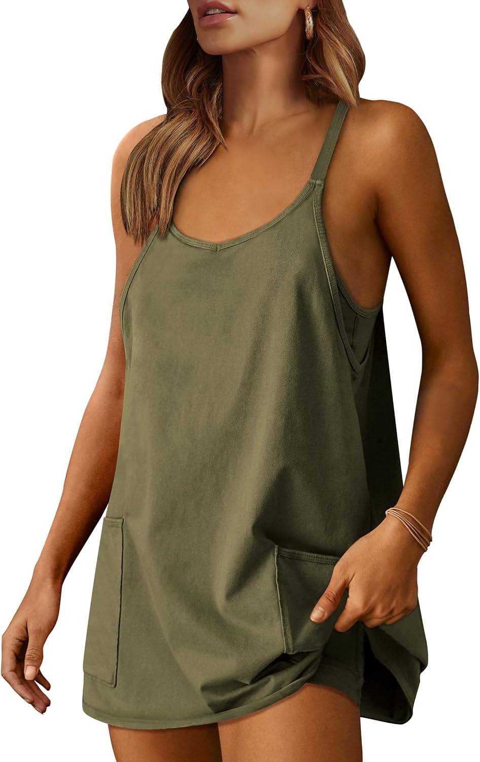 Women Athletic Dress Summer Workout Mini Romper Dress
