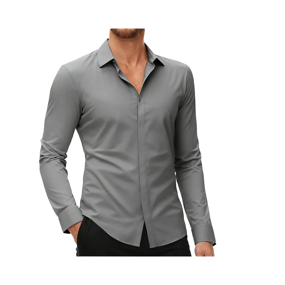 Men's 4-Way Stretch Long Sleeve Dress Shirt