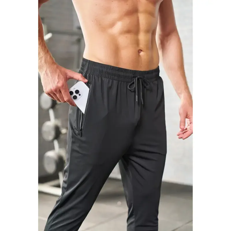 Steel Blue Gray jogger pants front view