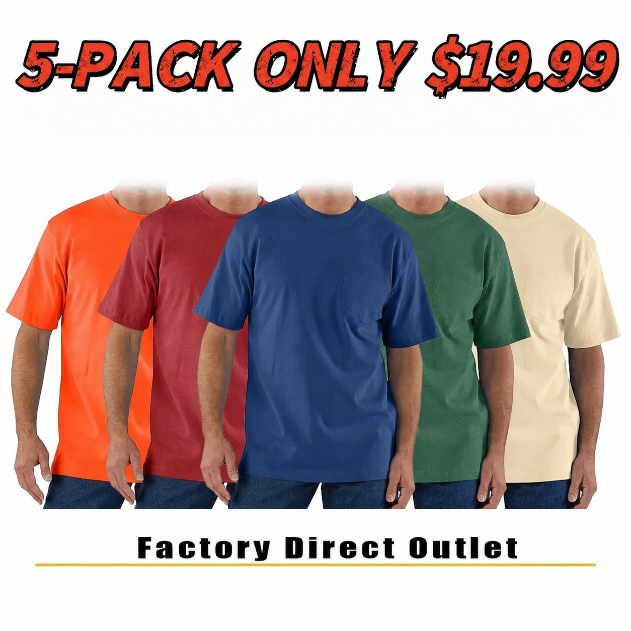 🔥Last Day Promotion! Men's Loose Fit Heavyweight Short-Sleeve Pocket T-Shirt (Also Available in Big & Tall)