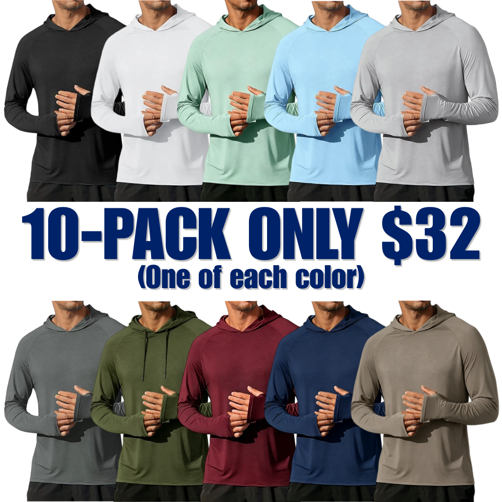 Men's Athletic Hooded Long Sleeves