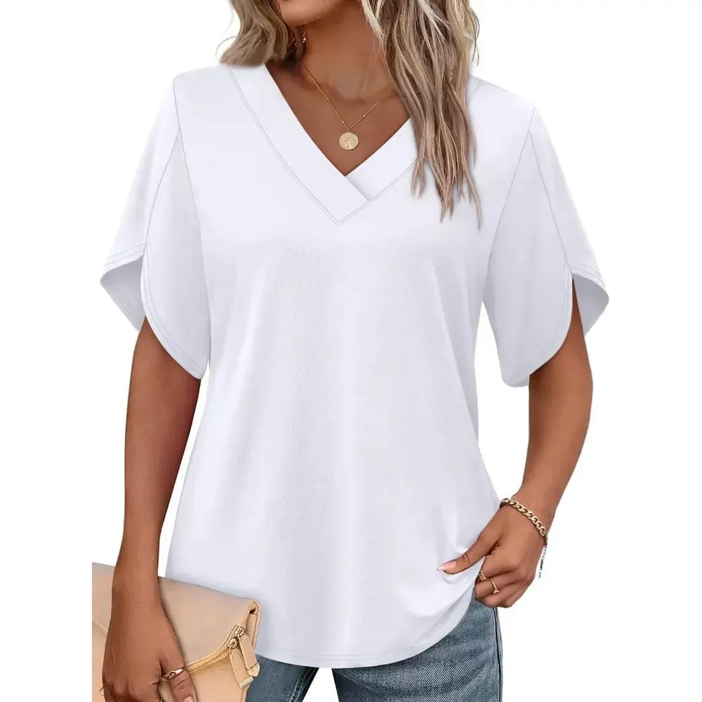 Women's V-neck cropped top