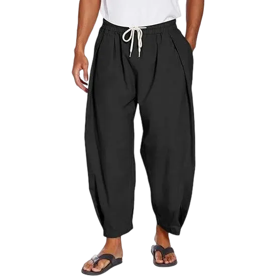 Men's Breathable Cotton Linen Casual Harem Pants
