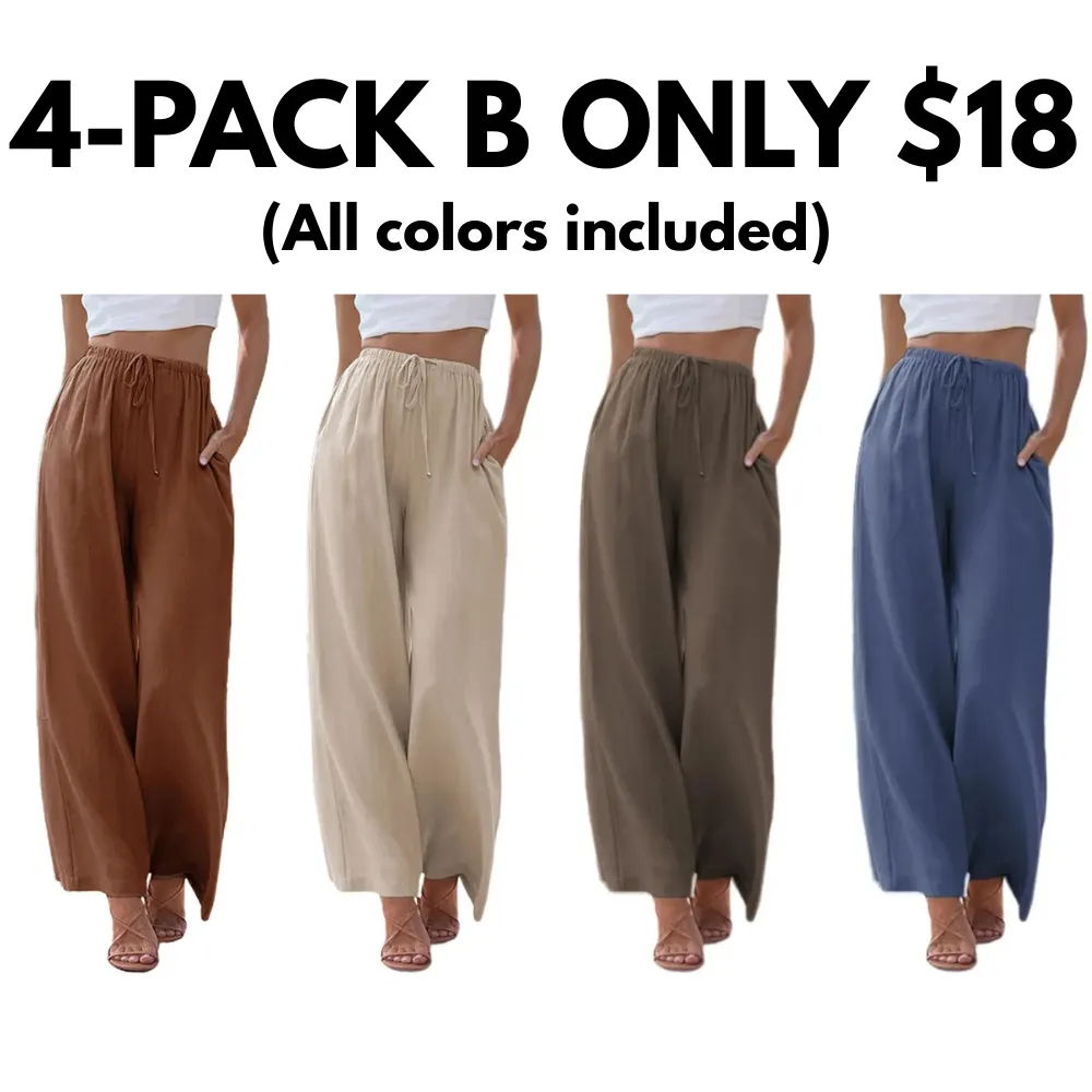 🔥Last Day 89% OFF🔥Women’s Cotton Linen Wide Leg Pants