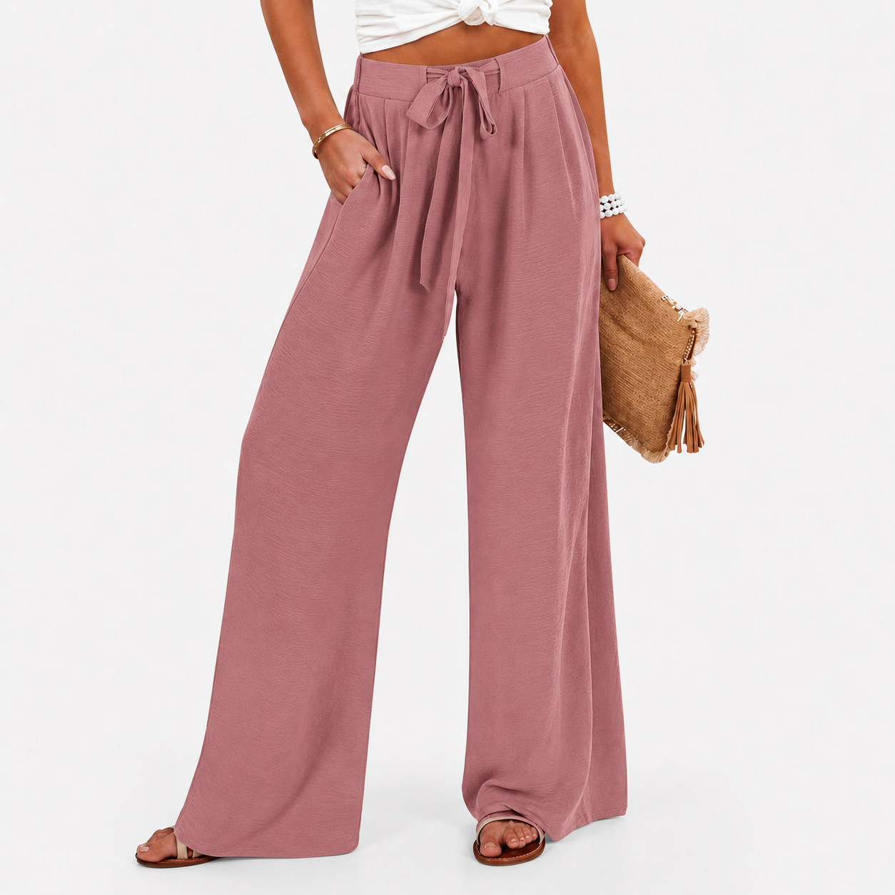 Ocean Teal wide-leg pants