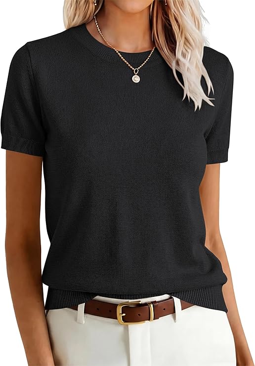 Arach&Cloz Women's Loose Fit Wool Blend Summer Sweater