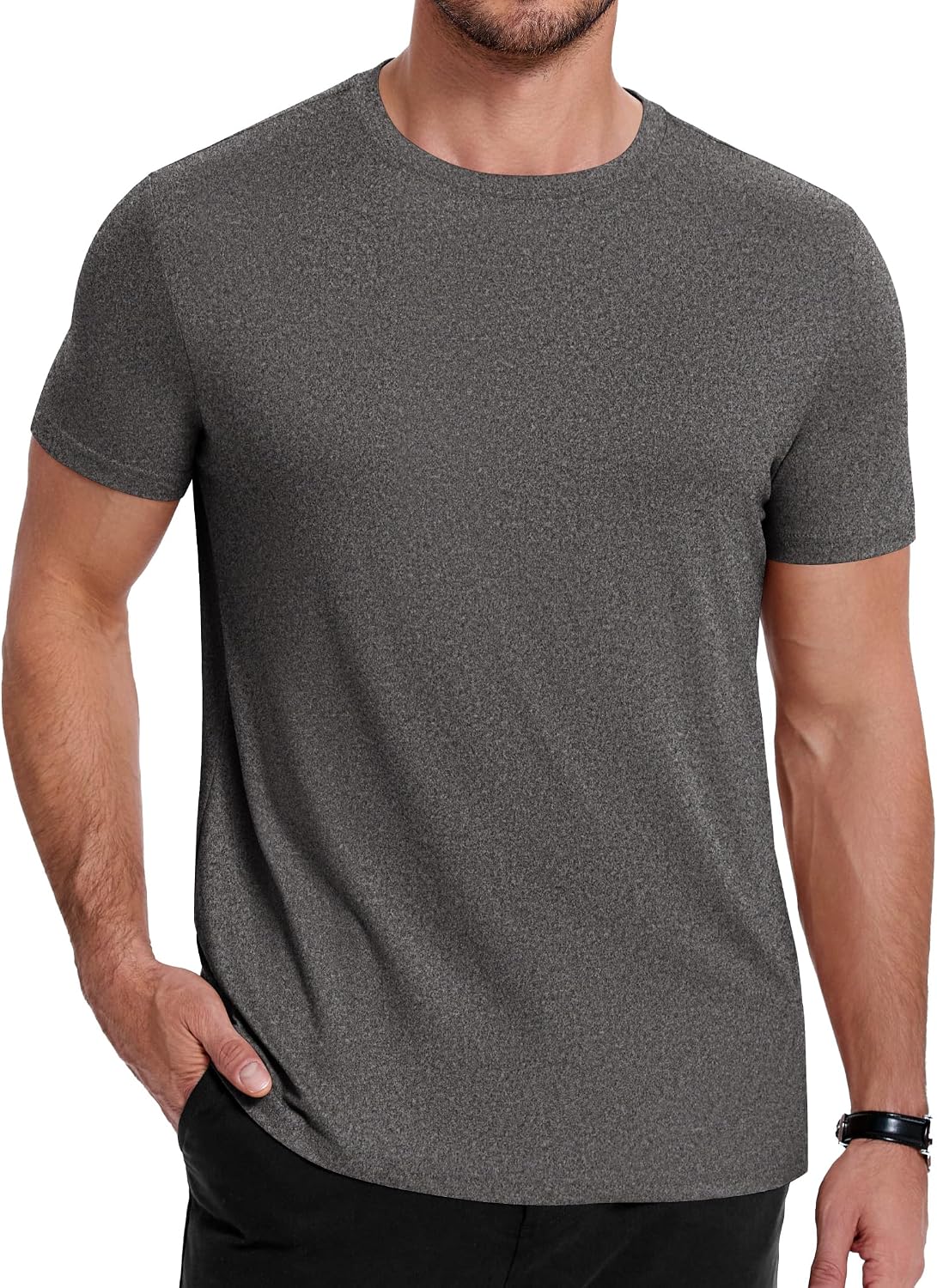 Men's short-sleeved crew neck casual summer basic T-shirt