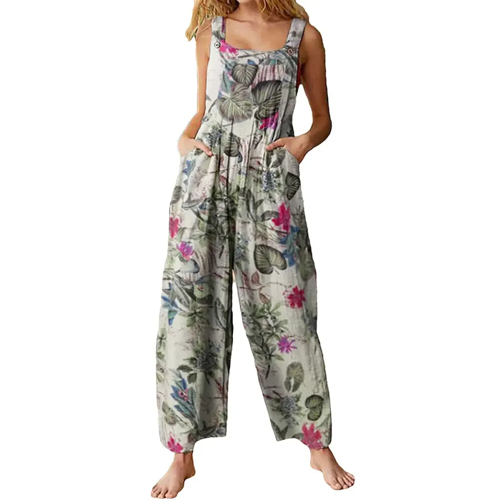 ⚡FINAL SALE⚡Patchwork Bohemian Pocket Jumpsuit
