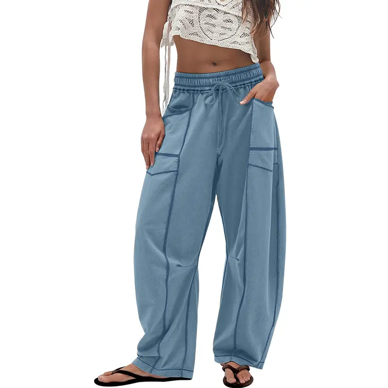 Flash Sale📢💝 Womens Barrel Sweatpants High Waisted Wide Leg Pants