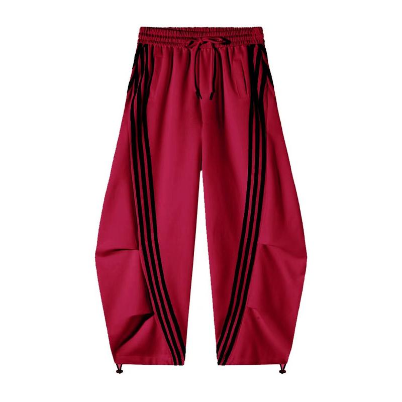Loose Wide Leg Striped Track Pants