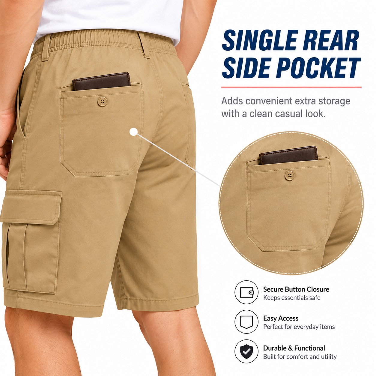 🔥Men’s shorts set— slanted pockets — single rear side pocket — versatile casual wear — suitable for everyday use; summer shorts ideal for daily outings and vacations; multi-pocket casual shorts🎉