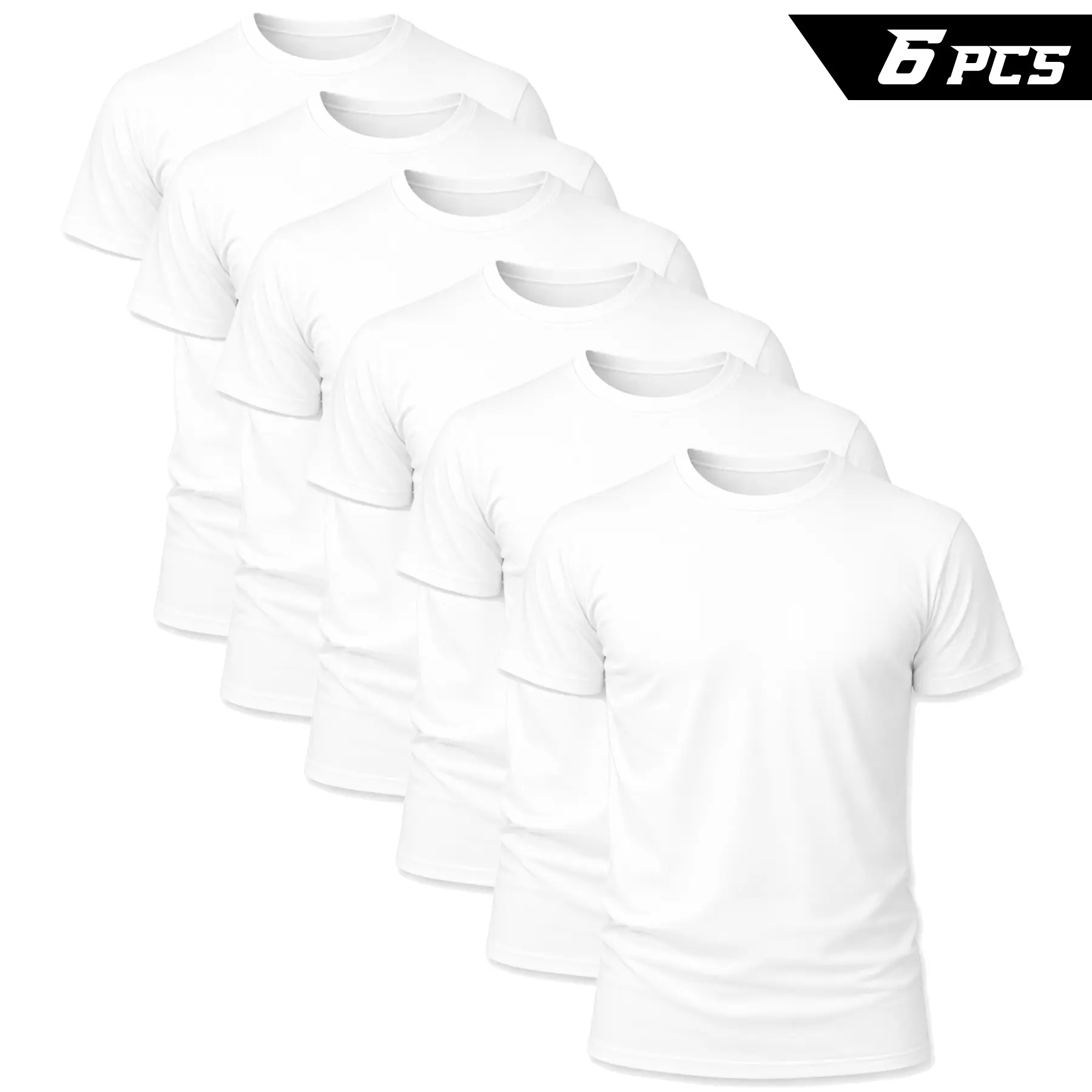 12-Pack $25.9 The more you buy,the lower the price. Stock up! Men's Black Crew Neck T-Shirt,Short Sleeve,Comfort Fit undershirts basic T-shirt Cotton Blend Basic Tee Easy Care Durable  Menswear Top outdoorfun fathersdaygift
