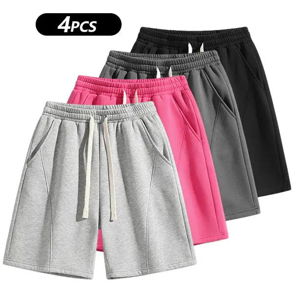 Men's Solid Pocket Waist Shorts