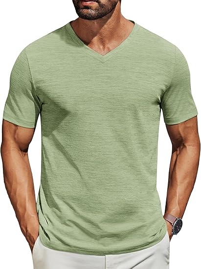 Men's Performance V-Neck Tee – Stretchy, Moisture-Wicking & Quick-Dry Comfort