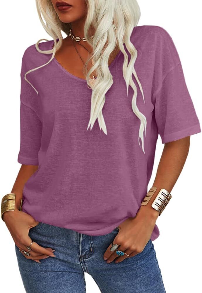 FINAL SALE⚡8 Packs for $23.86⚡ - Summer Casual Half Sleeve T-shirt Basic Tops (Multiple Colors)