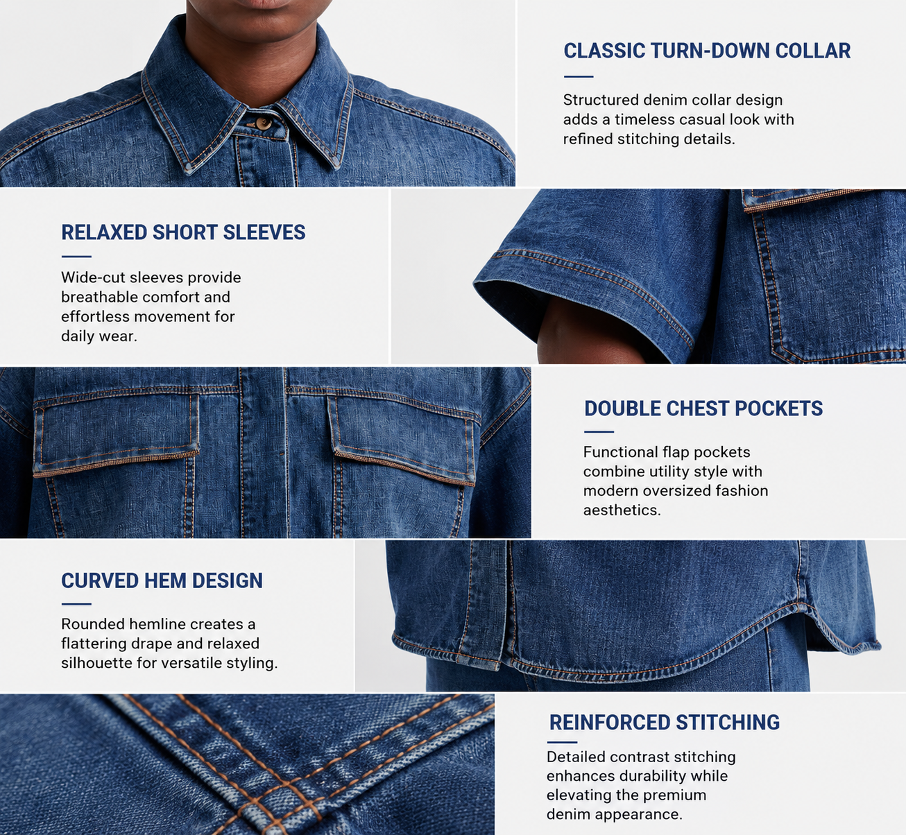 Collar and placket detail