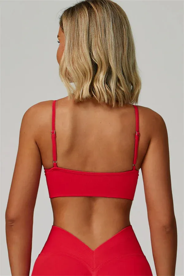⏰Limited-Time Sale💥Women's Solid Criss Cross Crop Tank Top & High Waist Leggings & Zip Up Crop Jacket Tracksuit Set