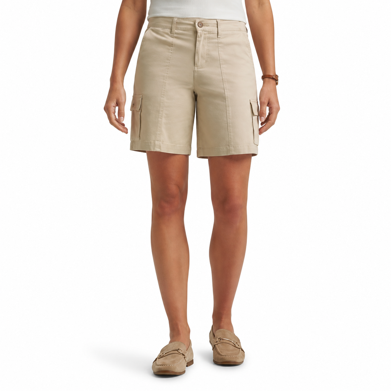 Classic Khaki women's relaxed cargo shorts