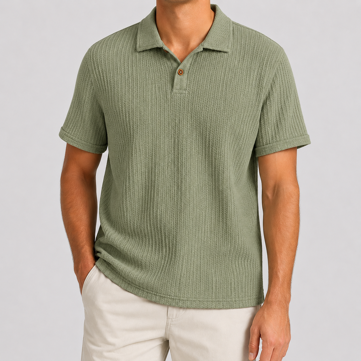 Short sleeve and stitching detail