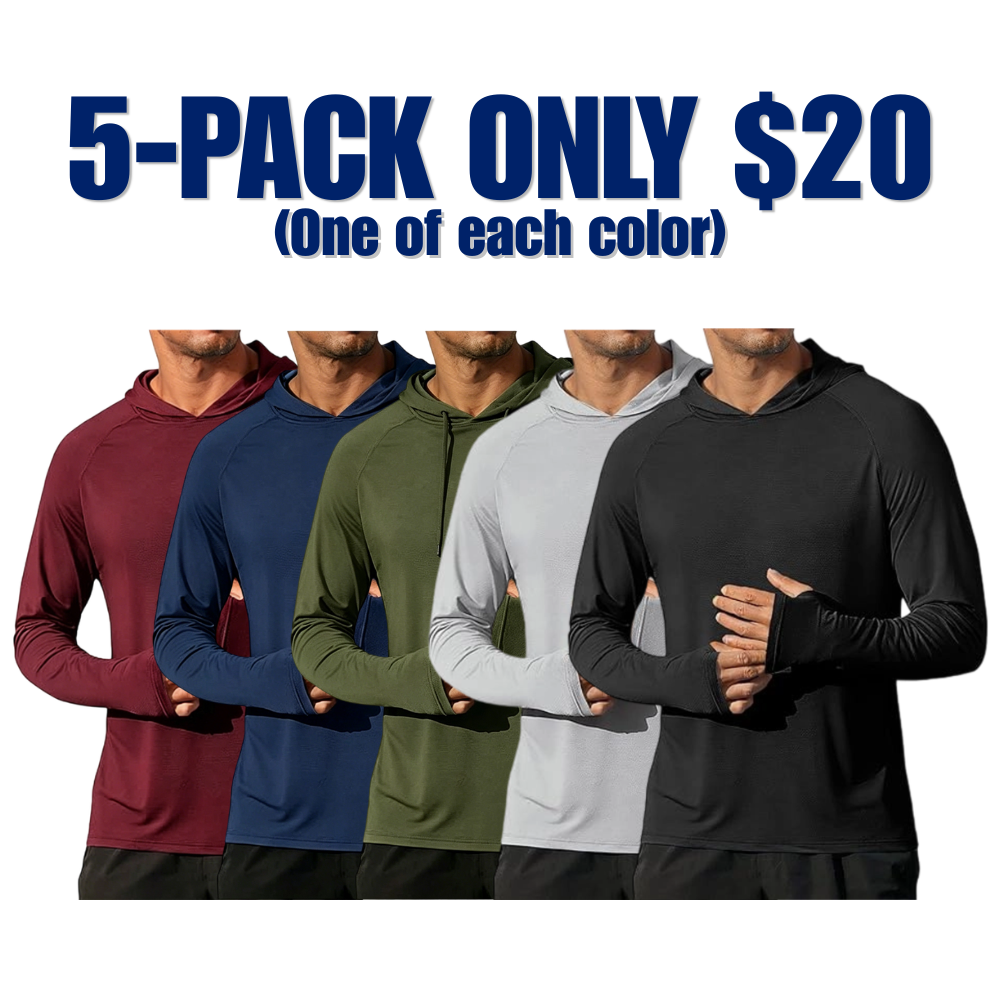 Men's Athletic Hooded Long Sleeves