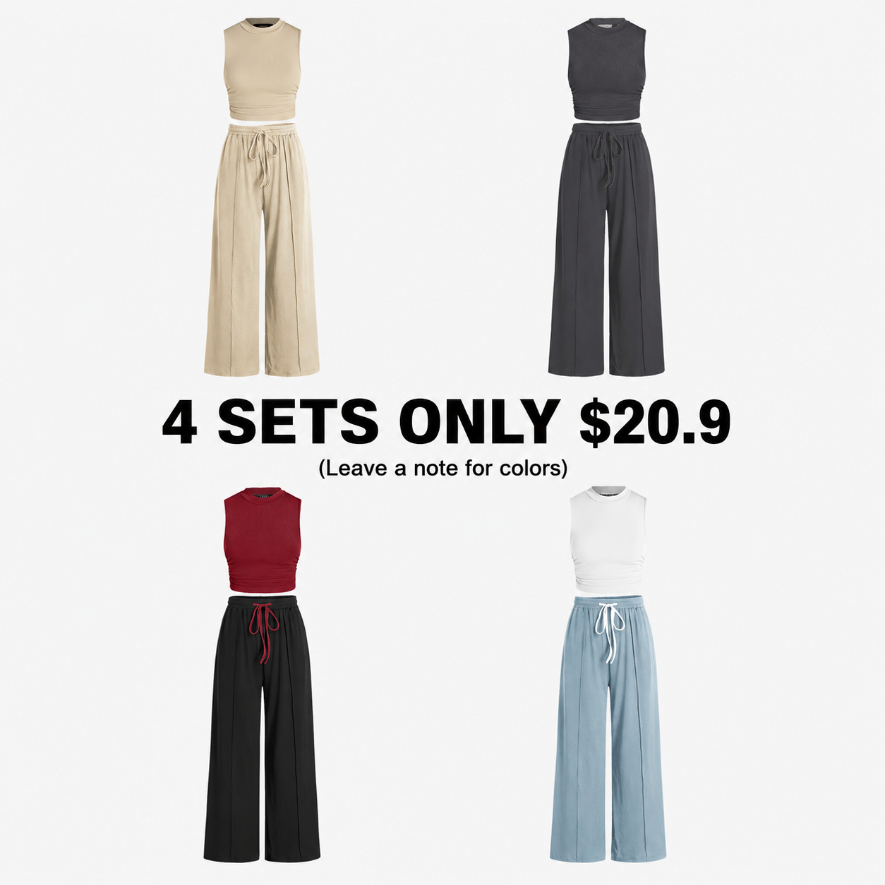 🔥8 COLORS ONLY $26! WOMEN'S CASUAL 2-PIECE SUMMER SET