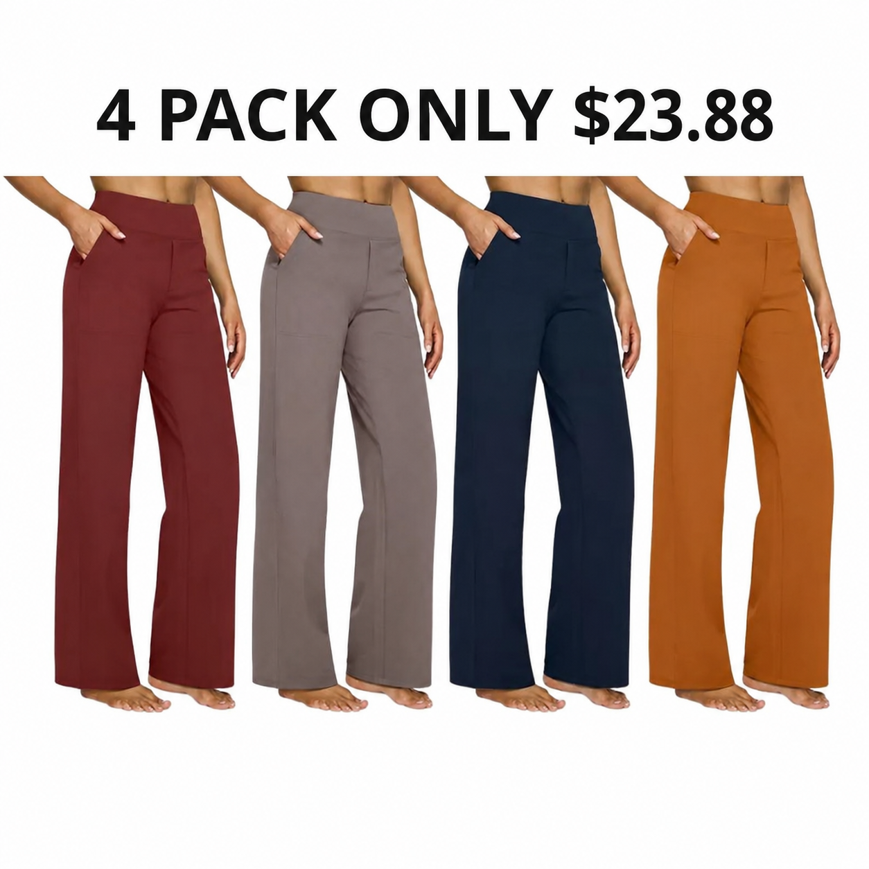 Women's Wide Leg Pants with Pockets