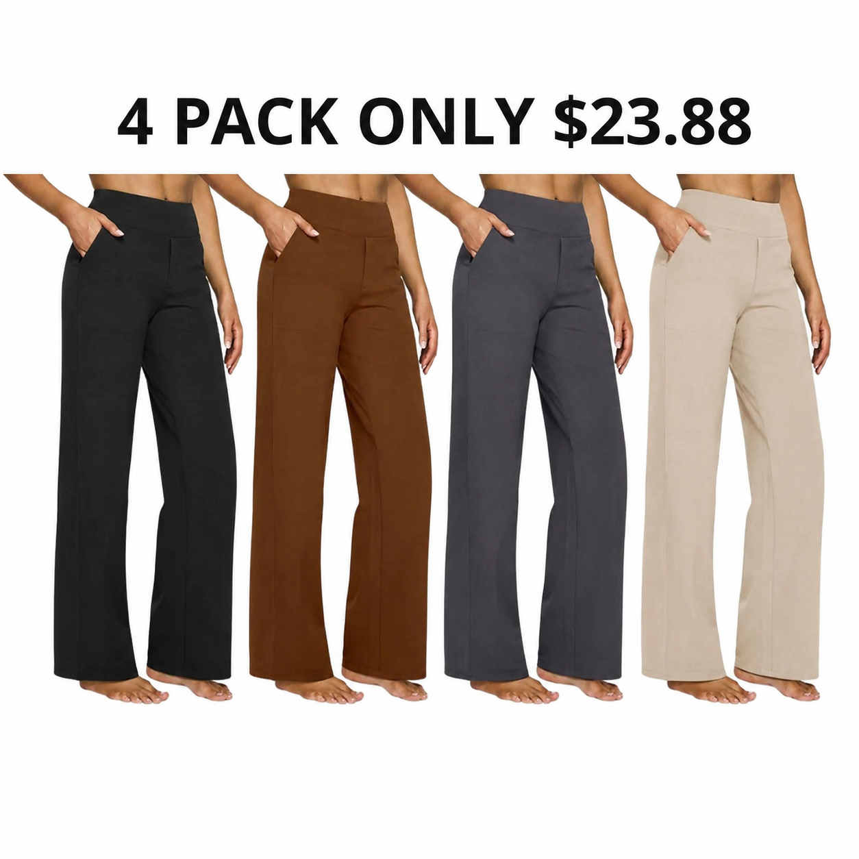 Women's Wide Leg Pants with Pockets