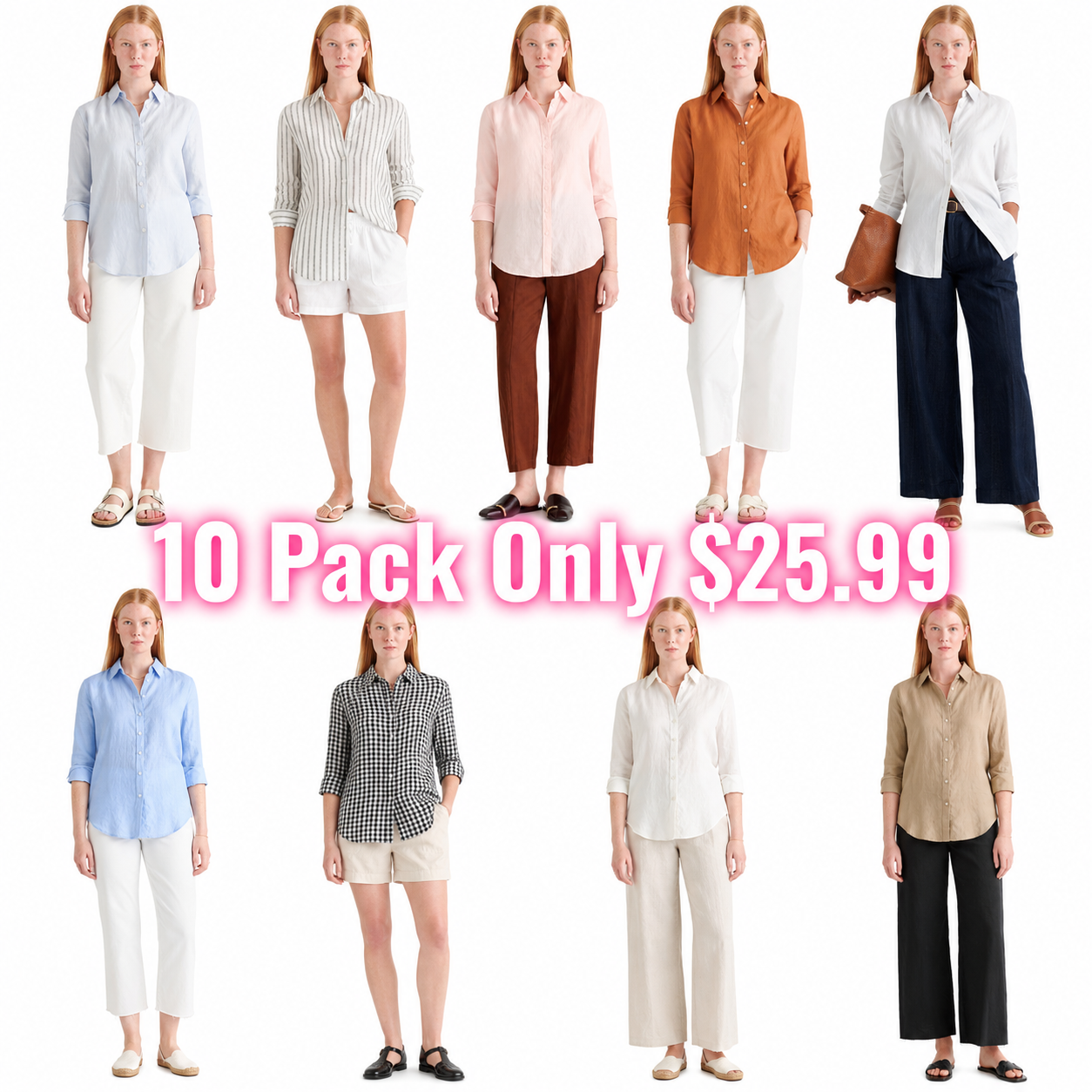 100% European Linen Long Sleeve Shirt