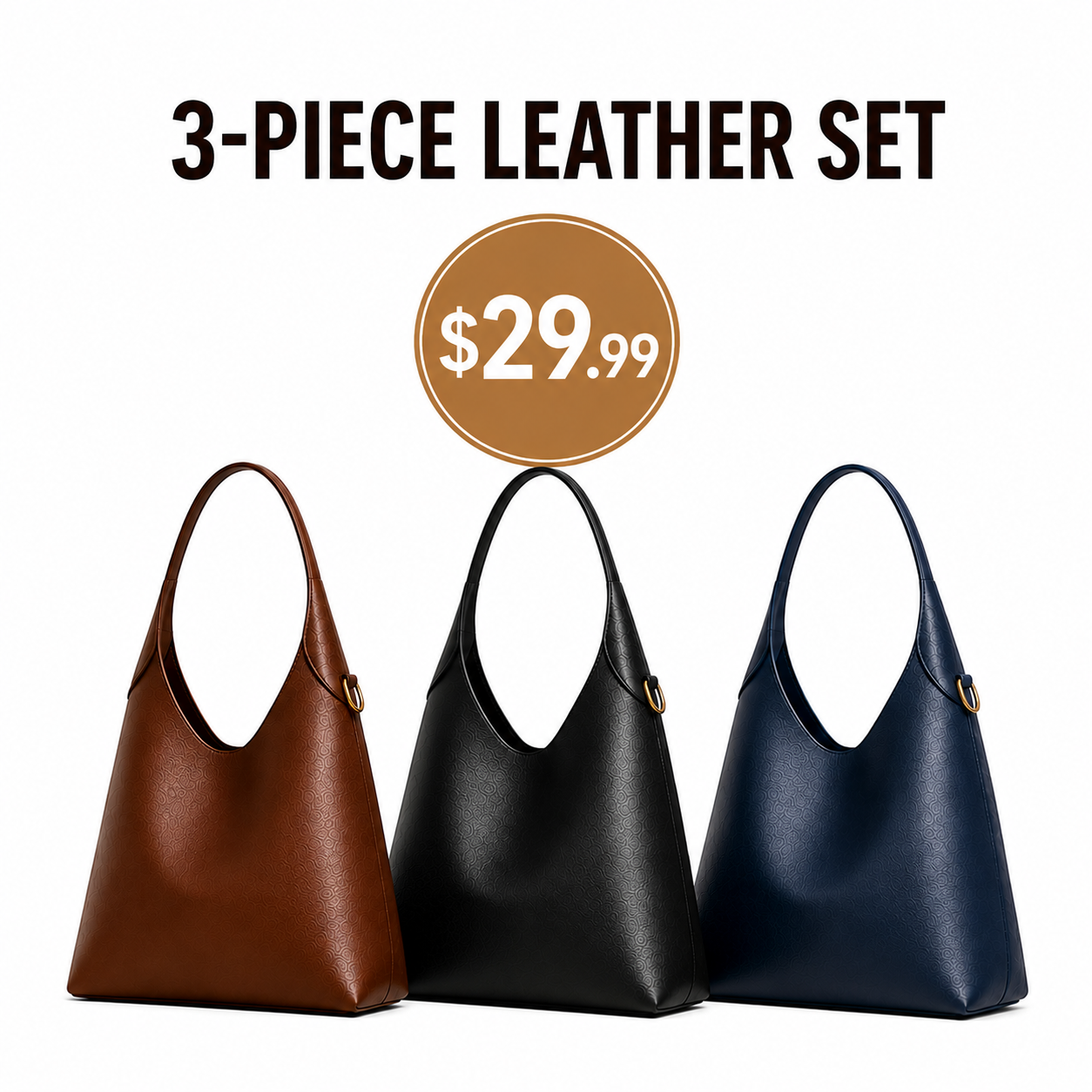 3-PIECE LEATHER SET