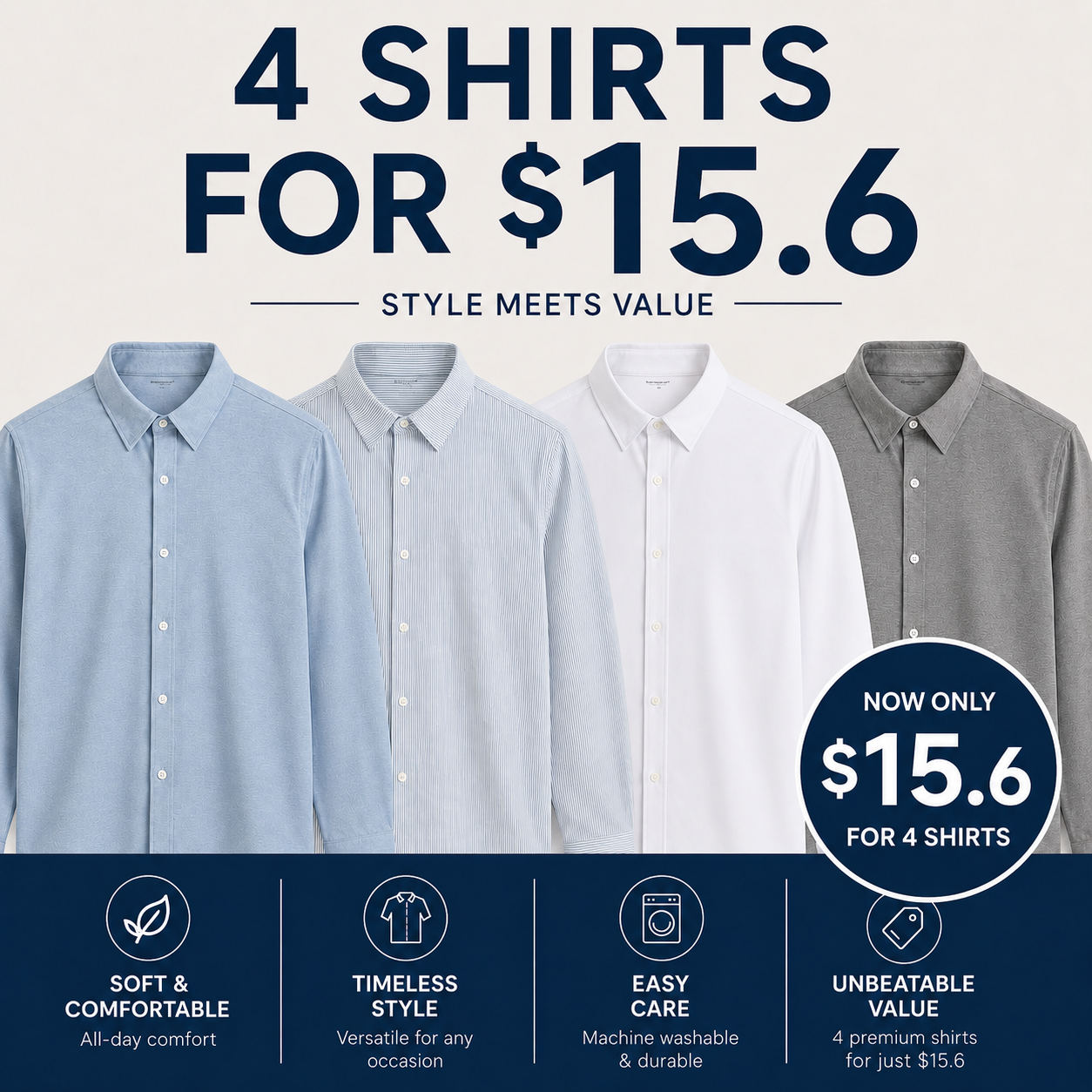 Stretch Oxford Long Sleeve Shirt