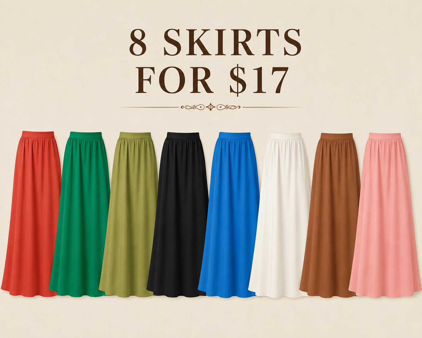 Women's MaxiSkirts Summer Trendy Ruffle HighWaisted Casual Long Flowy Skirtwith Pockets