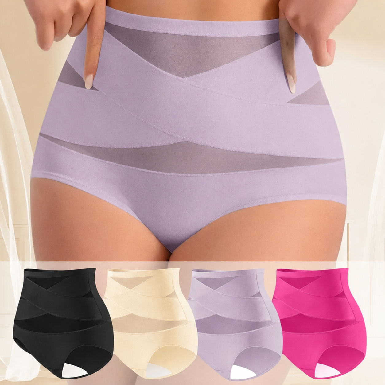 4-Pack High-Waist Shaping Pantiesfor Women