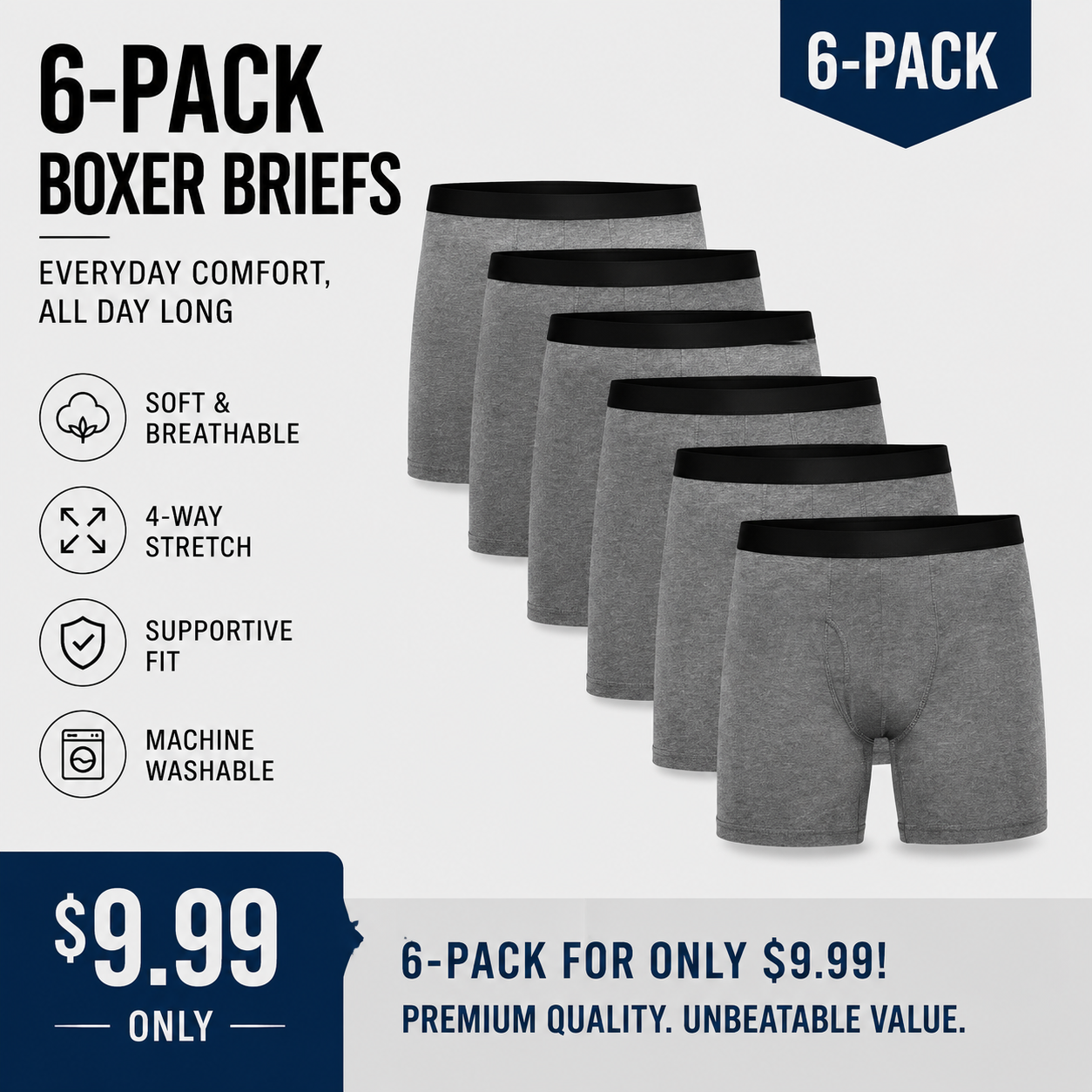 Boxer Briefs W/ Fly