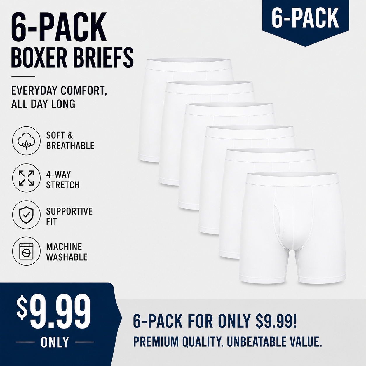 Boxer Briefs W/ Fly